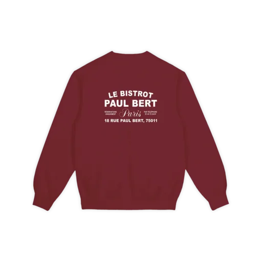 Le Sweatshirt Bordeaux — Le Bistrot Paul Bert